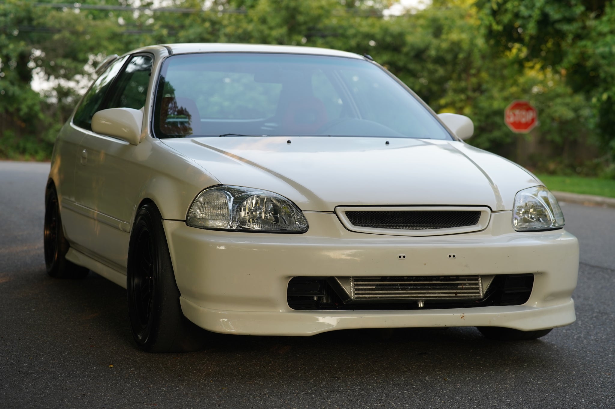 45NYC White Civic EK Hatchback