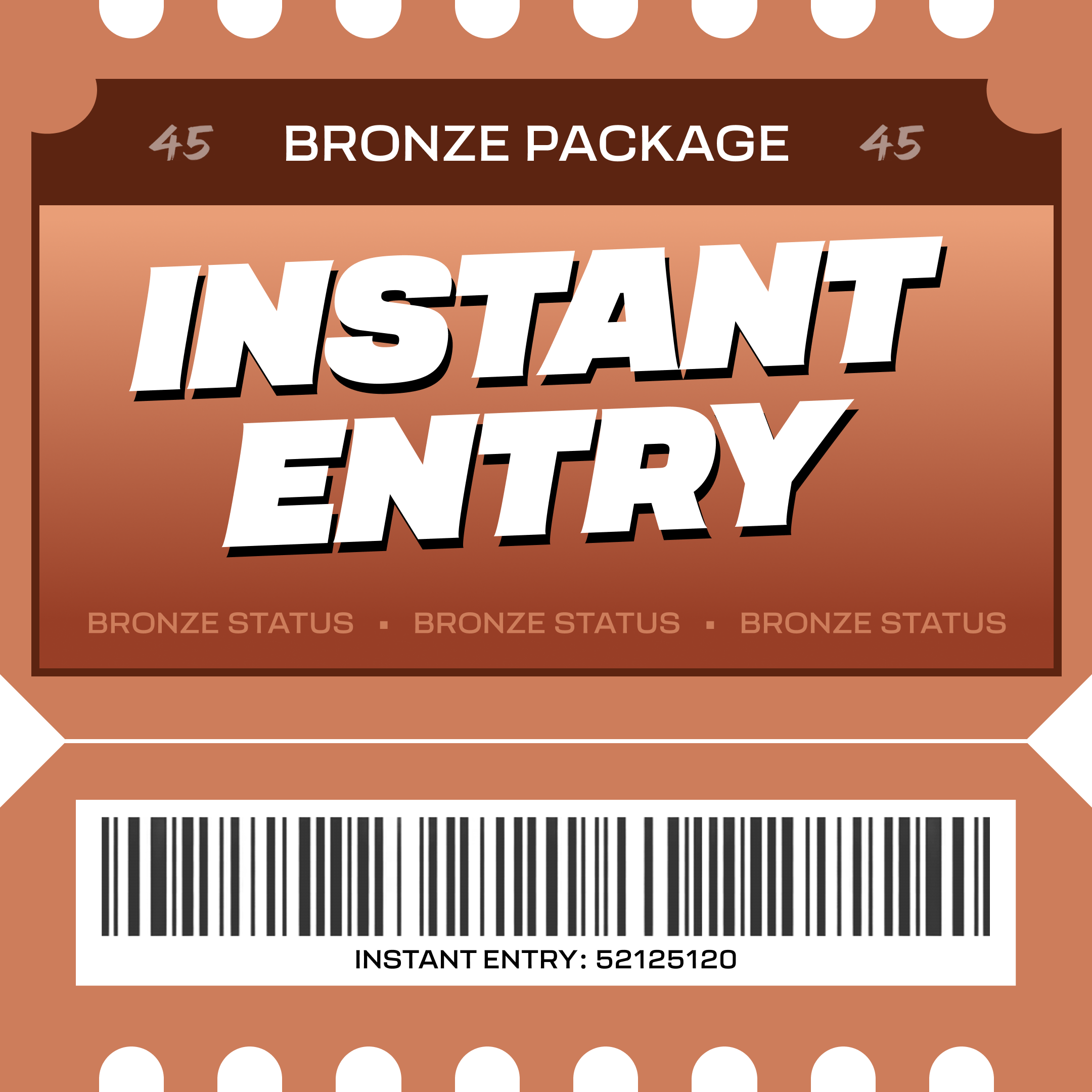 BRONZE INSTANT ENTRY